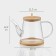 Glass teapot with a bamboo cover and a Bellatenero Bamboo, 600 ml, 19 × 11.3 × 12.2 cm.