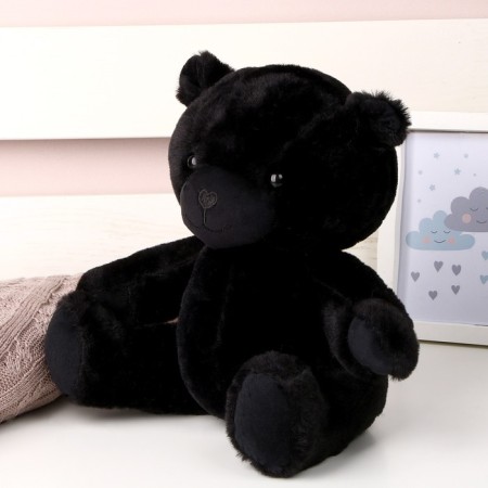 Soft toy "Bear", 25 cm, black color-1