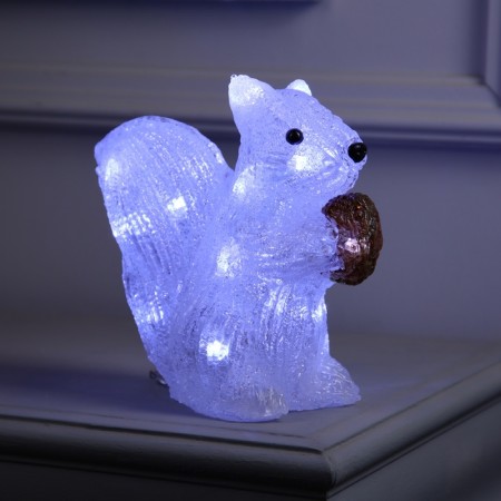 Figure Acryl. "Squirrel" 20 cm, 15LED, 220V, white