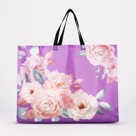 Household bag without fastening, lilac color-1