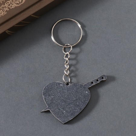 Acryl key a mirror "knife in the heart" 5.5x3.2x0.4 cm-2