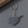 Acryl key a mirror "knife in the heart" 5.5x3.2x0.4 cm
