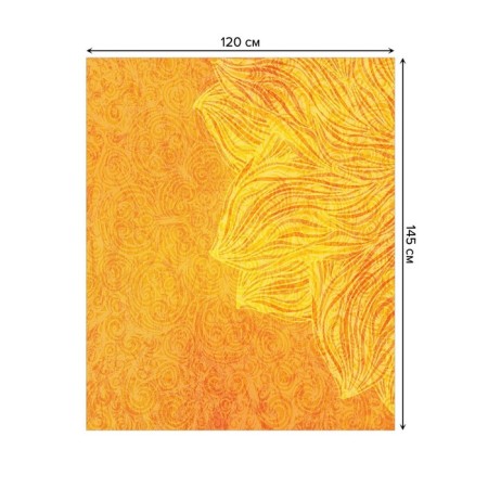 The tablecloth “Bright Flower Patter”, rectangular, Saten, size 120x145 cm-1
