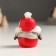 Souvenir Polystone "Grandfather Frost in a red hat-earmeling" 4.5x3.5x5.5 cm