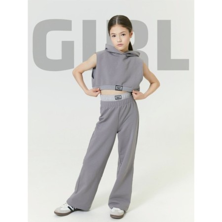 Костюм для девочки Amarobaby Girl, рост 152 см, цвет серый