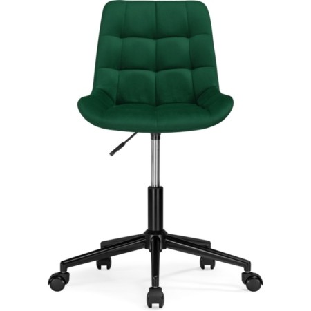 Computer chair Chester Metal/velor, black/green 49x60x84 cm-2