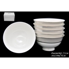 Set of salad bowls Lenardi “Silver Symphony”, D = 11 cm, 6 pcs