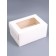 Box for 2 cupcake and cake, white, 25.4 x 18 x 12.7 cm, confectionery packaging