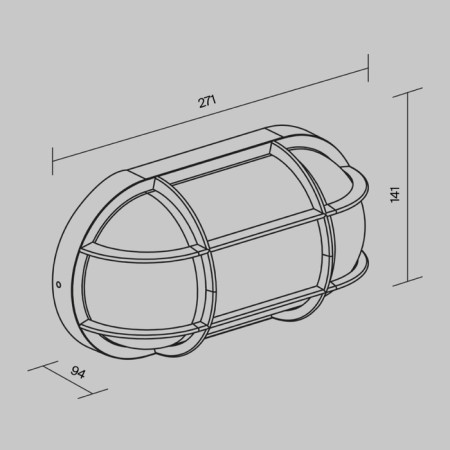 Bra Outdoor O449WL-01GF1, E27, 1x15 W, 141x94x271 mm, graphite-5
