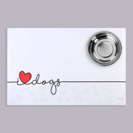 Rug for a bowl "I Love Dogs", 43x28cm-2