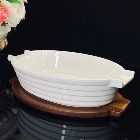 Lenardi baking dish, oval, porcelain, length 32.5 cm