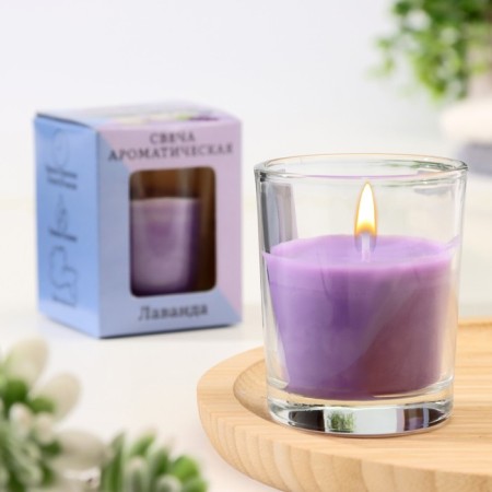 Aromatic candle in glass 5x6cm, lavender