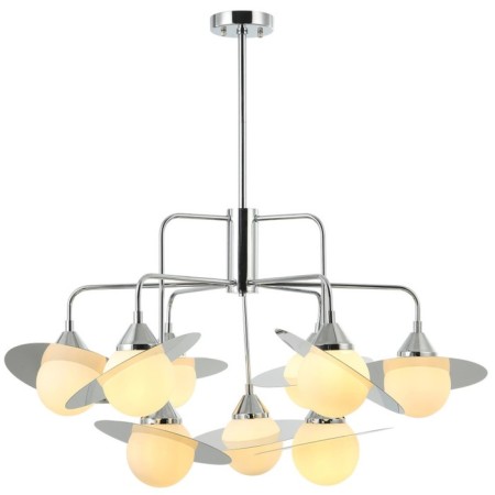 Saturn 9xg9 LED 5W chandelier, size 90x90x69.5-86 cm, chromium color-1