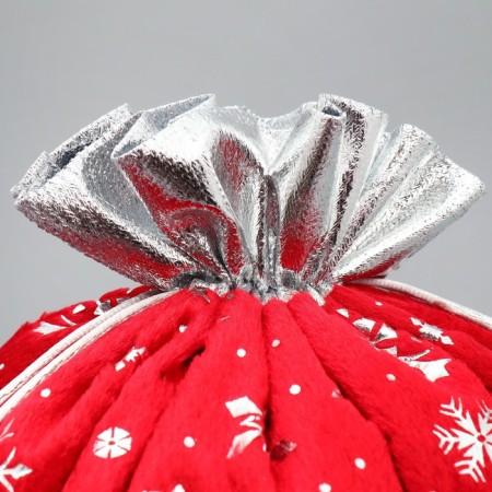 Bag gift plush “Snow and sun”, snowflakes, embossing, 30 x 40 cm +/- 1.5 cm, New Year-3