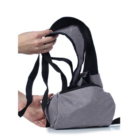 Youth backpack, synthetic fabric, 275x425x205 cm, gray-4