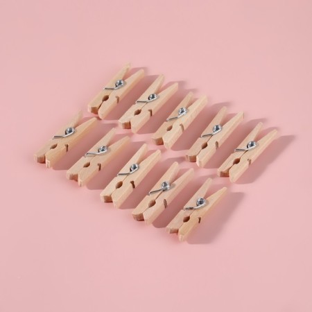 Brongs for sewing, 3 × 0.5 × 0.3 cm, 10 pcs, beige color-1