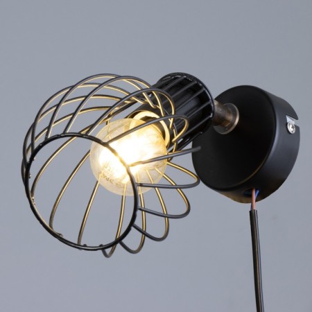 Bra with a switch on the wire "Bianca" E14 40W black 17x11x17cm-2