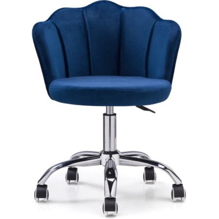 Computer chair BUD Metal/velor, chrome/blue 56x54x70 cm-1
