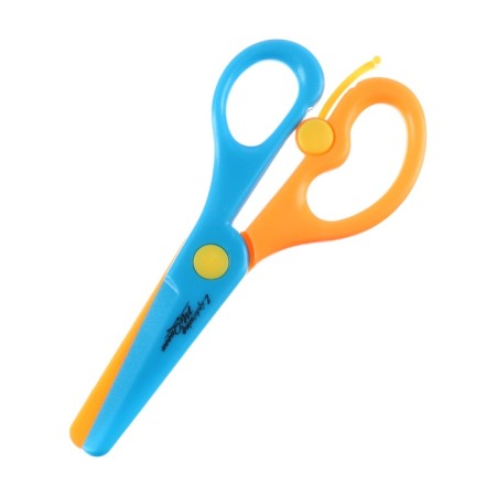Baby scissors 13 cm, plastic two -tone pens, cars, mix-1