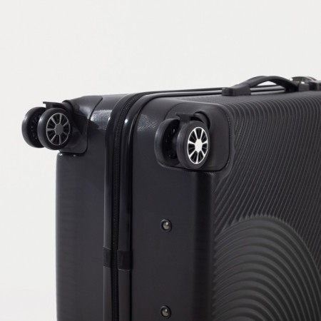 Middle suitcase 24 ”,“ Cartes factory ”, lightning department, code castle, 4 wheels, black color-5