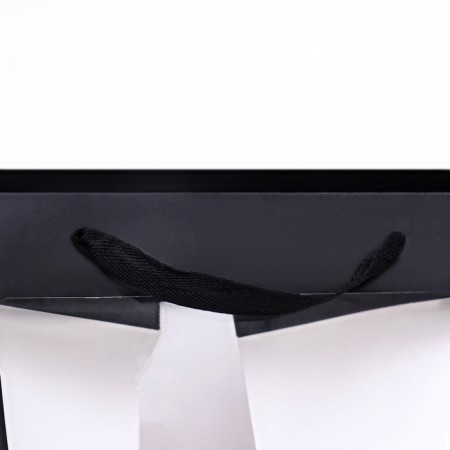 Gift package, craft, with a window, "black", 30 x 30 x 30 cm-2