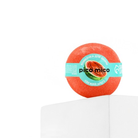 The bath bomb "Fresh watermelon", 120 g, aroma of watermelon, Pico Mico