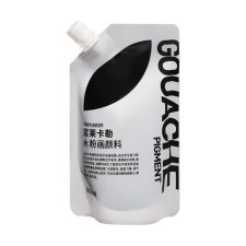Gouache artistic 300 ml, in Doy-pack with a lid, black