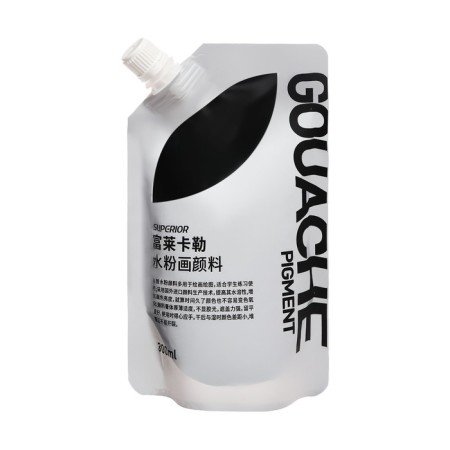 Gouache artistic 300 ml, in Doy-pack with a lid, black