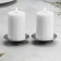 Set of candlesticks Metal "Lotus", 7.5x2 cm, 2 pieces, silver