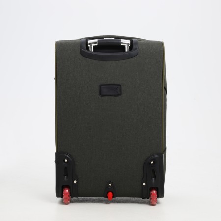 Small 24 suitcase "On a zipper, code castle, with extension, khaki color-6