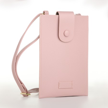 Female bag, cross-bodi, on the magnet, the color is pink-2