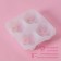 Mold Dolyana "Paws", silicone, 9.5 × 9 × 2.5 cm, cell 4 × 4 cm, white color