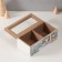 Casket Wood 2 divisions "Deer at the snowy house" 9.2x18x7 cm