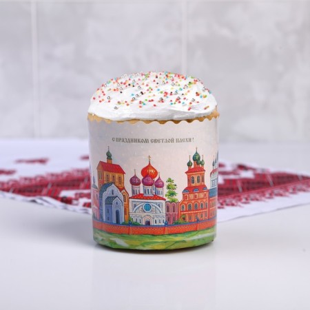 Paper form for the cake of "Kremlin" 90 x 90 mm