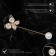 Pin "butterfly" voluminous, 7.5 cm, white color in gold
