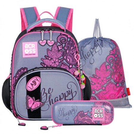 Frame backpack 37 x 28 x 12 cm, across, filling: bag, pencil case