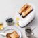 Toster KitFort KT-6206, 750 W, 5 modes of frying, 2 toasts, black and white