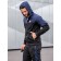 Sports costume men's ise, size 50, dark blue color, black
