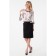 Female dress, size 42, black color, white