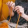 The knitting needles are circular, for knitting, with Teflon coating, with plastic fishing line, D = 2 mm, 14/80 cm