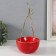 Souvenir ceramics, metal stand "pear" red with gold 13x13x25.5 cm