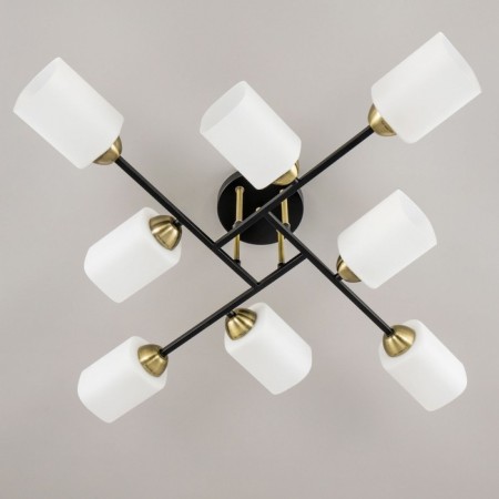 Ceiling chandelier Citilux "Henry" CL130285, 79.5x79.5x1.5 cm, 8x75W, E27, Black Color Black-6