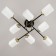Ceiling chandelier Citilux "Henry" CL130285, 79.5x79.5x1.5 cm, 8x75W, E27, Black Color Black