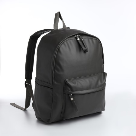 Youth backpack with lightning, 4 pockets, gray color