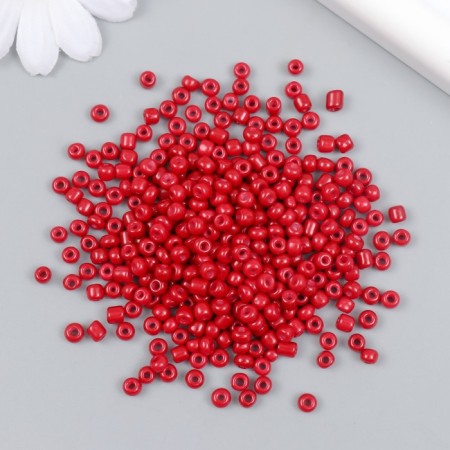 Glass beads 6/0 "pink-red" bright 450 g-1