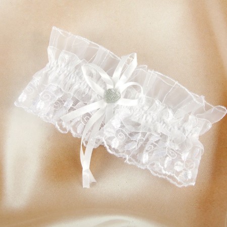 Garter for the bride "Elites", white-3