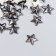 Decor for creativity plastic "Stars" silver set 50 pcs 1.4x1.4 cm