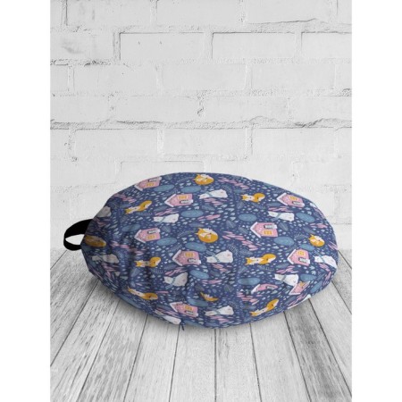 Pillow Sidushka "houses in the forest", decorative, d = 52 cm
