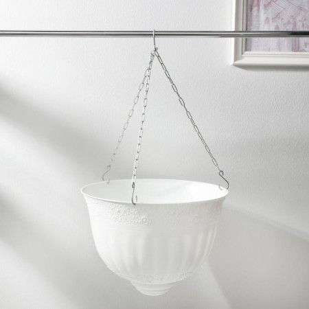 Street Kashpo for flowers suspended Venice, 10 l, white color
