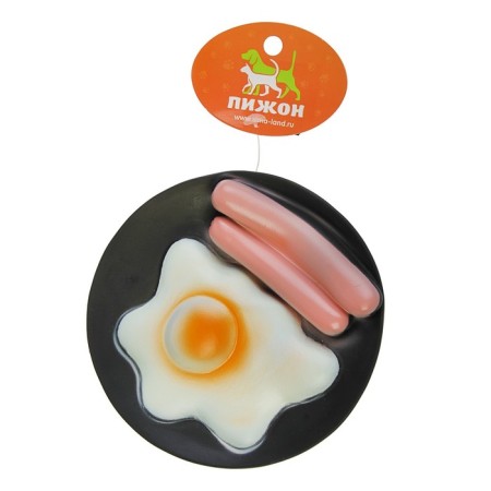Boxing "Breakfast" toy for dogs, 13.5 cm, on a black plate-3
